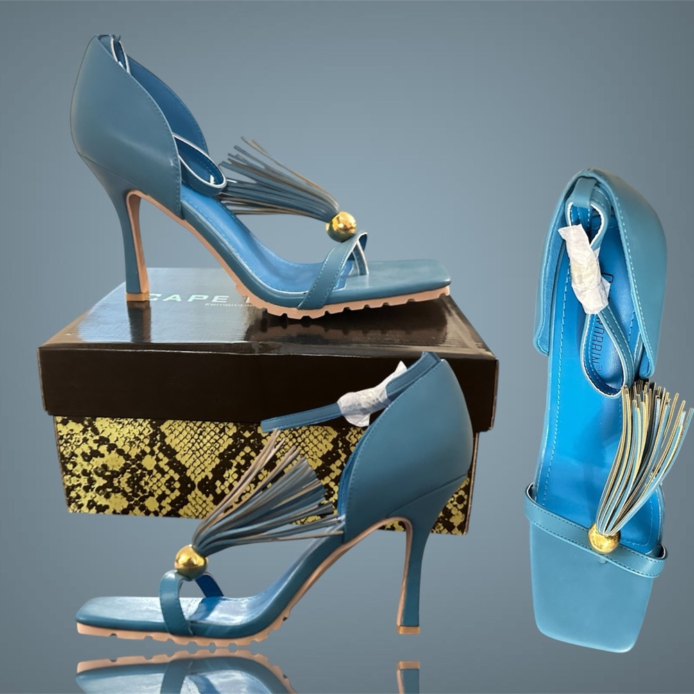 Cape Robbin Teal Tassel Heels